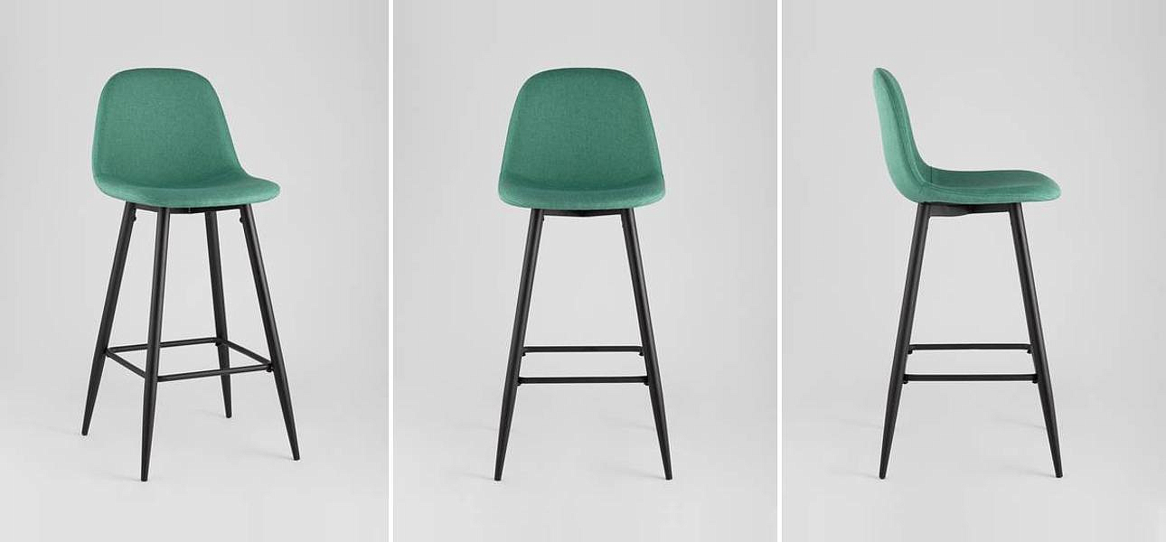 Барный Стул Archie Chair Зеленая Рогожка Барный Стул Archie Chair Зеленая Рогожка - Loft-Concept в Рязани