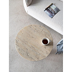 Столик приставной с круглой столешницей Textured Cream Table варинант исполнения - 5 | Loft Concept в Рязани