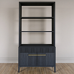 Стеллаж Primo с ящиками Черный дуб  варинант исполнения - 1 | Loft Concept в Рязани