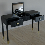 Туалетный стол - Трельяж Elsa Dreams Black 120 см варинант исполнения - 2 | Loft Concept в Рязани