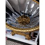 Чаша из прозрачного стекла с бронзовым рельефным ободком Eden Garden варинант исполнения - 4 | Loft Concept в Рязани