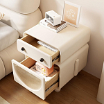 Тумбочка прикроватная с ящиком и стеклянной дверцей Робот Robot Bedside варинант исполнения - 1 | Loft Concept в Рязани