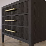 Тумба Primo  с тремя ящиками шпон темный орех варинант исполнения - 4 | Loft Concept в Рязани