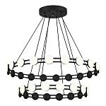 Люстра двухъярусная с круглыми светодиодными источниками света Maxine Light варинант исполнения - 4 | Loft Concept в Рязани