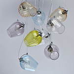 Люстра каскадная с 9-ю разноцветными стеклянными плафонами Kaleido варинант исполнения - 4 | Loft Concept в Рязани