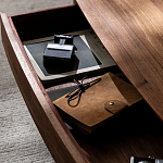 Кофейный стол овальный из дерева с 2-мя ящиками Coffee Walnut Table варинант исполнения - 8 | Loft Concept в Рязани