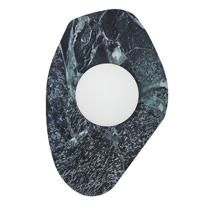 Бра с каменным основанием и плафоном из стекла Amazon Green Shaw Marble Lighting Зеленый Бра с каменным основанием и плафоном из стекла Amazon Green Shaw Marble Lighting Зеленый в Рязани | Loft Concept