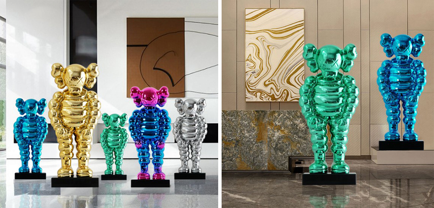 Статуэтка KAWS Bowed Down Blue on stand Статуэтка KAWS Bowed Down Blue on stand - Loft-Concept в Рязани