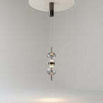 Подвесной светильник с плафоном из стекла с зеркальным градиентом Double Moon варинант исполнения - 3 | Loft Concept в Рязани