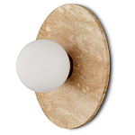 Бра в виде диска с плафоном из матового белого стекла Marble Glow варинант исполнения - 1 | Loft Concept в Рязани