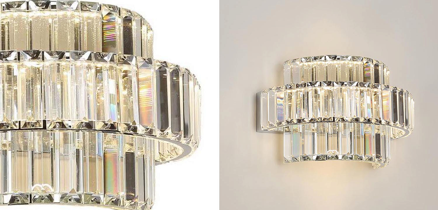 Бра Crystal Shine Linda Chrome Wall Lamp B Бра Crystal Shine Linda Chrome Wall Lamp B - Loft-Concept в Рязани