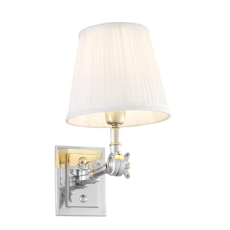 Бра Wall Lamp Wentworth Single Nickel+White Никель Белый Бра Wall Lamp Wentworth Single Nickel+White Никель Белый в Рязани | Loft Concept