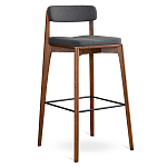 Барный стул из массива ясеня с обивкой из рогожки Elegant Ash варинант исполнения - 3 | Loft Concept в Рязани