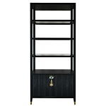 Стеллаж со стеклянными полками Elsa Dreams Black варинант исполнения - 7 | Loft Concept в Рязани