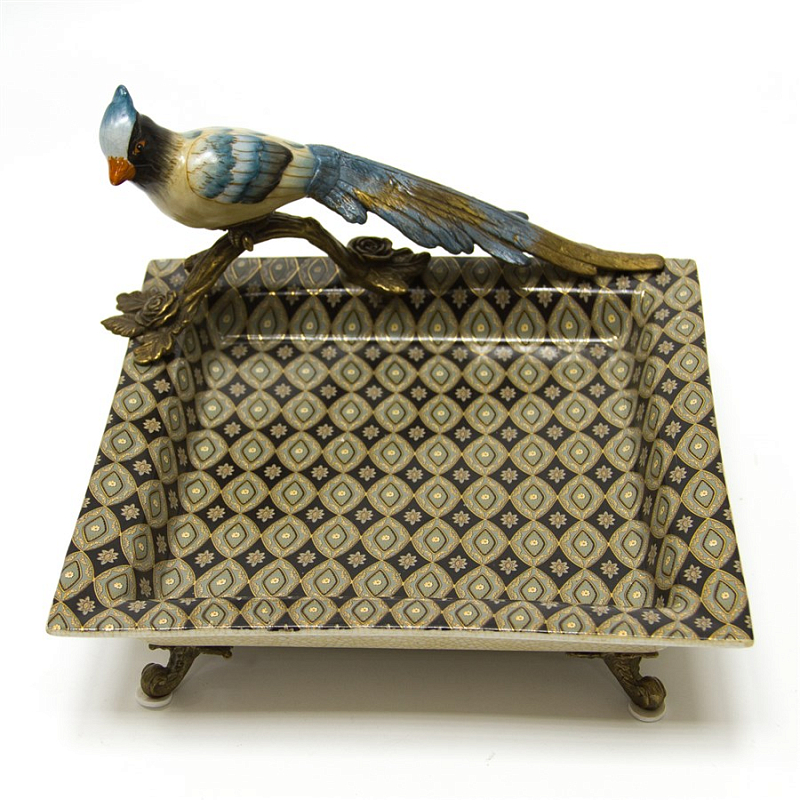 Блюдо Bird Geometry Мульти Бронза Блюдо Bird Geometry Мульти Бронза в Рязани | Loft Concept