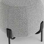 Пуф в ткани букле серого цвета Pikelet варинант исполнения - 4 | Loft Concept в Рязани