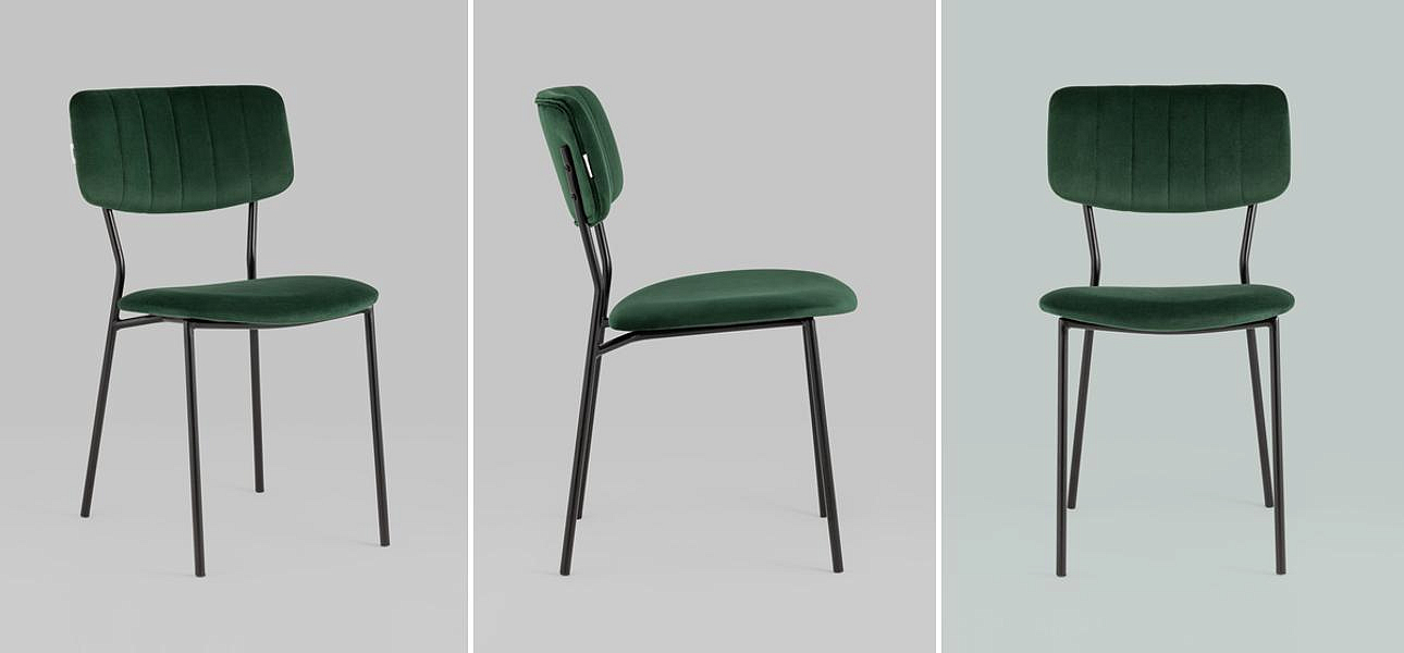 Стул Singer Chair без подлокотника Зеленый Велюр Стул Singer Chair без подлокотника Зеленый Велюр - Loft-Concept в Рязани
