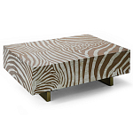 Кофейный стол Kenya Coffee Table Bone Inlay ZEBRA Beige  варинант исполнения - 3 | Loft Concept в Рязани