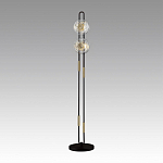 Торшер с черным основанием и золотистым декором Bruno варинант исполнения - 3 | Loft Concept в Рязани