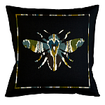 Подушка декоративная пчела сине-зелёный орнамент Ikat Pattern варинант исполнения - 1 | Loft Concept в Рязани