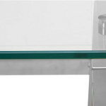 Стол письменный с прозрачной столешницей Corporate Identity варинант исполнения - 3 | Loft Concept в Рязани