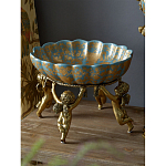 Чаша с орнаментом на бронзовых ножках в виде ангелов Eden Garden варинант исполнения - 5 | Loft Concept в Рязани