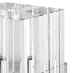 Бра серебряное с фактурным прозрачным абажуром Optical Crystal варинант исполнения - 1 | Loft Concept в Рязани