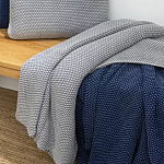 Плед из хлопка серого цвета Waffle Comfort варинант исполнения - 4 | Loft Concept в Рязани