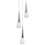 Подвесной светильник капли Acrylic Droplet Trio Chrome Hanging Lamp варинант исполнения - 1 | Loft Concept в Рязани