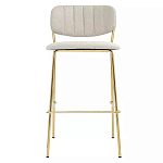 Стул барный широкой полукруглой спинкой на золотистых ножках Chair Smooth Shapes варинант исполнения - 1 | Loft Concept в Рязани