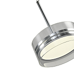 Подвесной светильник с прозрачным плафоном цилиндрической формы из акрила и стекла с пультом для регулировки света Glass Lamp Chromium варинант исполнения - 3 | Loft Concept в Рязани