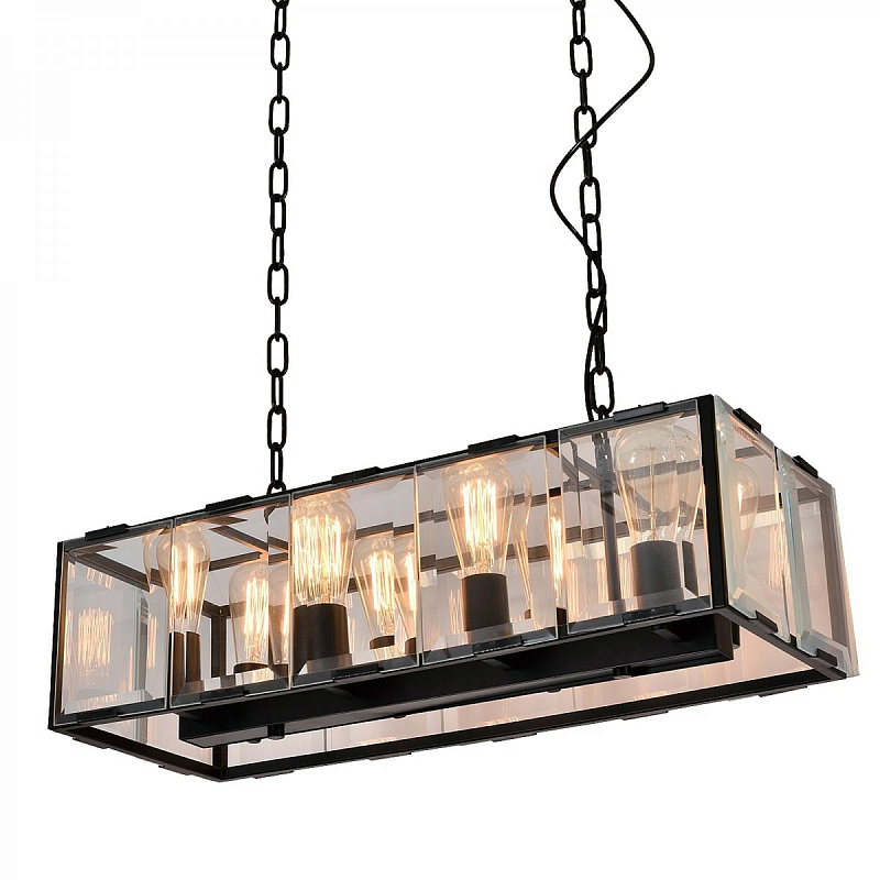 Люстра Harlow Crystal SQUARE Chandelier 8 Черный Люстра Harlow Crystal SQUARE Chandelier 8 Черный в Рязани | Loft Concept