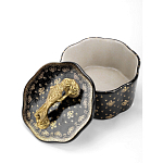 Шкатулка черного цвета с крышкой с фигуркой льва Eden Garden варинант исполнения - 4 | Loft Concept в Рязани