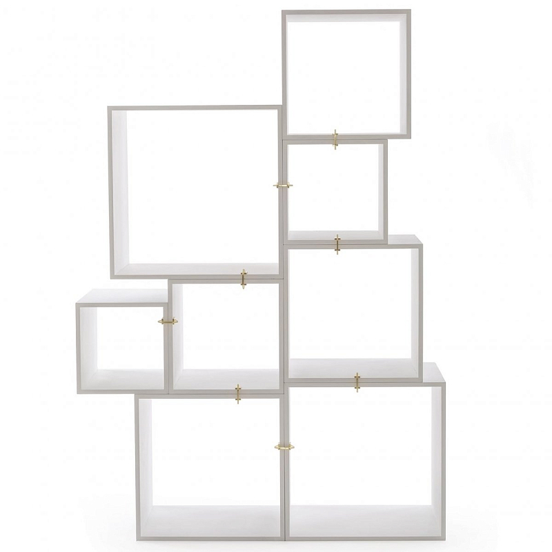 Стеллаж Seletti Assemblage White Белый Золотой в Рязани | Loft Concept 