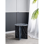 Столик кофейный с столешницей из черного мрамора Compact Black Marble Table варинант исполнения - 6 | Loft Concept в Рязани