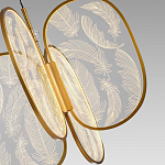 Люстра с гравировкой на акриловых плафонах Gravyura Bronze D 50 см варинант исполнения - 3 | Loft Concept в Рязани