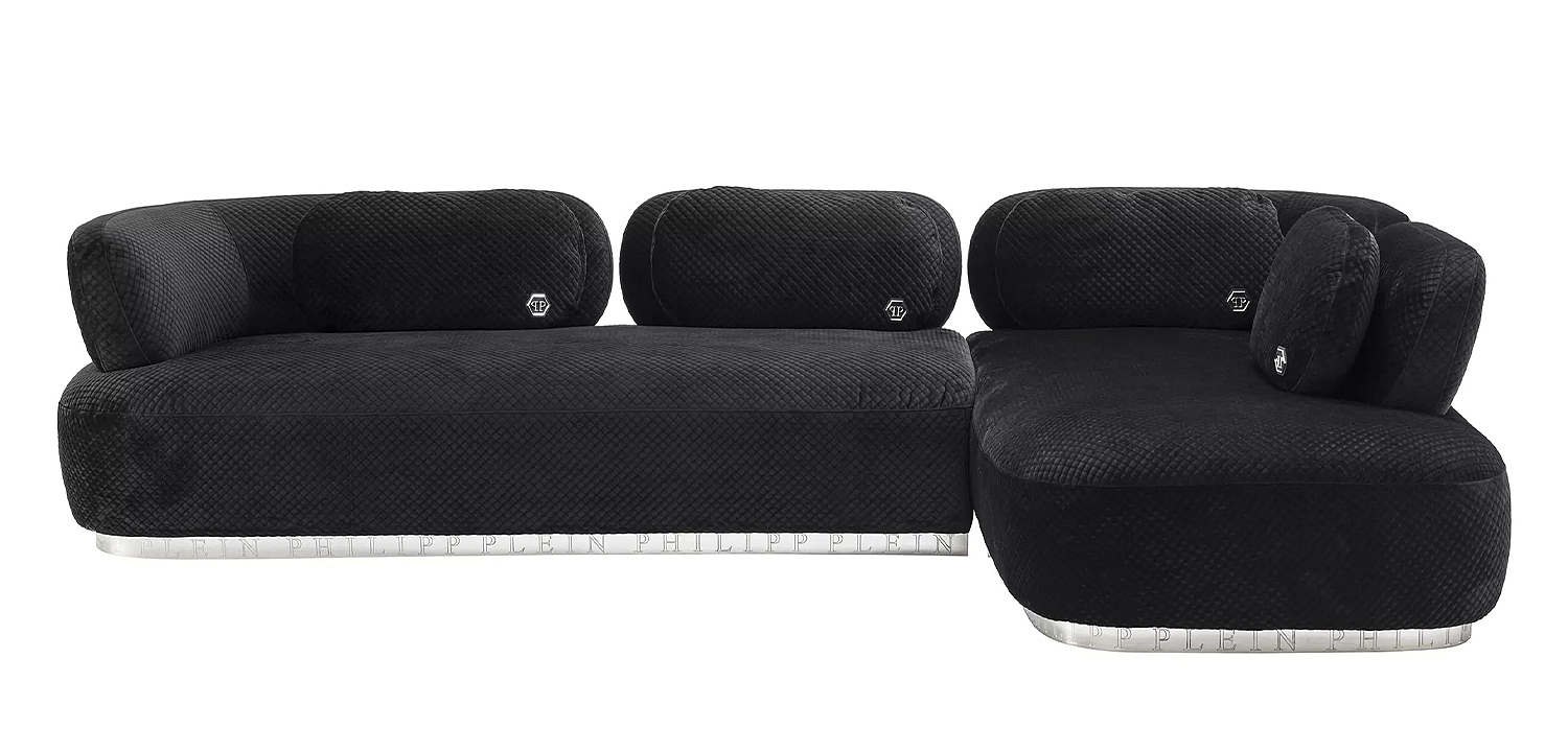 Диван Philipp Plein Sofa Signature Lounge Чёрный Диван Philipp Plein Sofa Signature Lounge Чёрный - Loft-Concept в Рязани