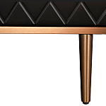 Комод черный округлой формы с рельефным фасадом Black Cut варинант исполнения - 7 | Loft Concept в Рязани