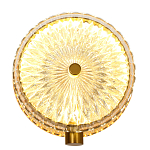 Бра с плафоном из рельефного стекла Peony Glass Bronze  варинант исполнения - 1 | Loft Concept в Рязани