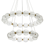 Светодиодная двухъярусная кольцевая люстра Crystal Globule Chandelier варинант исполнения - 1 | Loft Concept в Рязани