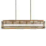 Люстра прямоугольная из толстого литого стекла Cast Glass варинант исполнения - 1 | Loft Concept в Рязани