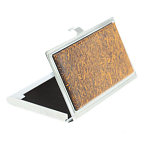 Визитница карманная металлическая с накладкой из натурального камня Яшма Stone Business Card Holders варинант исполнения - 2 | Loft Concept в Рязани