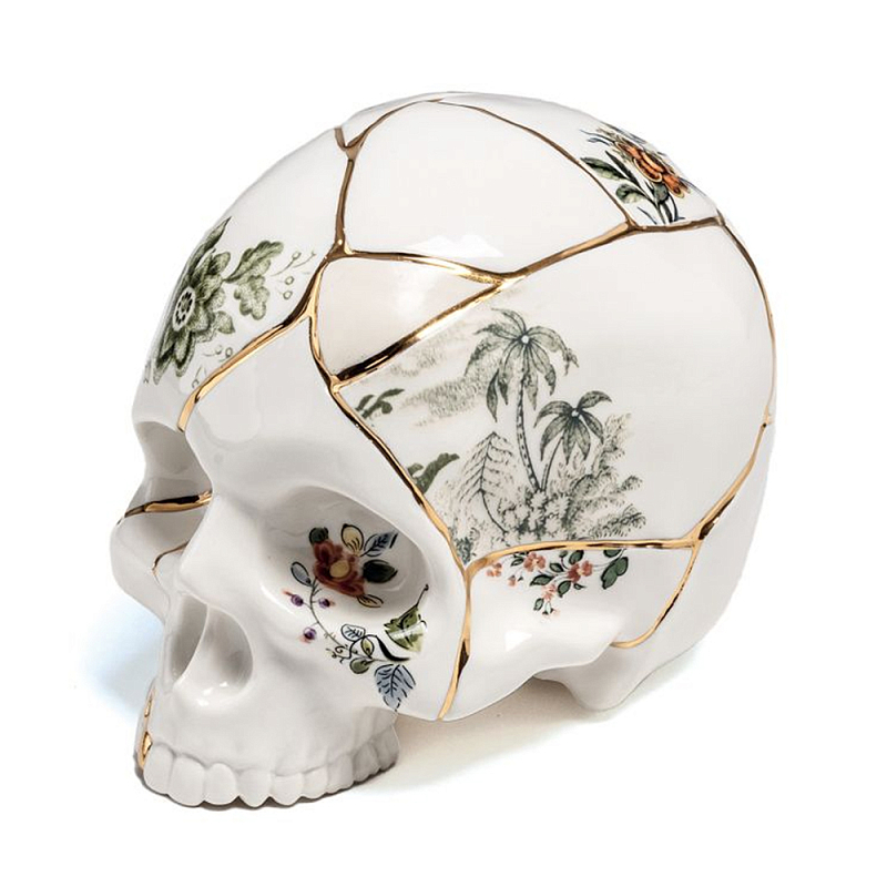 Статуэтка Seletti Skull Белый Золотой Мульти Статуэтка Seletti Skull Белый Золотой Мульти в Рязани | Loft Concept