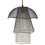 Подвесной светильник Black Grey Mesh Tube Lampshade Hanging Lamp варинант исполнения - 1 | Loft Concept в Рязани