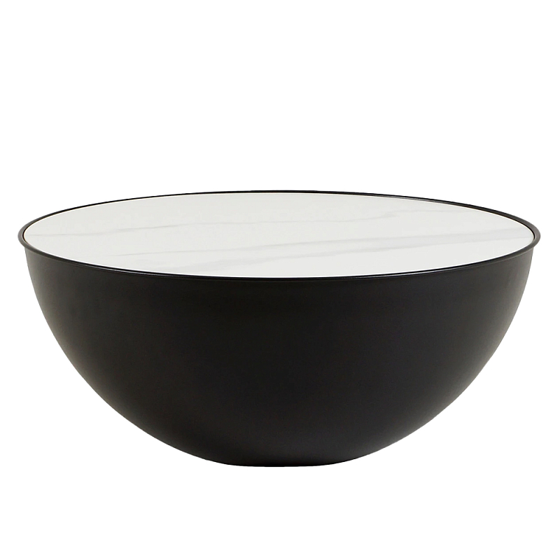 Столик журнальный в форме полусферы Table Bowl Черный Белый Столик журнальный в форме полусферы Table Bowl Черный Белый в Рязани | Loft Concept