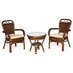 Комплект террасный из ротанга Eloise коричневый варинант исполнения - 1 | Loft Concept в Рязани