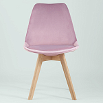 Стул с мягким велюровым сиденьем Arvika Pink варинант исполнения - 3 | Loft Concept в Рязани