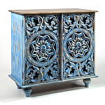 Комод с резным фасадом Blue Carved Chest of Drawers варинант исполнения - 2 | Loft Concept в Рязани