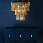 Люстра трёхъярусная золотого цвета Metal Tentacles варинант исполнения - 3 | Loft Concept в Рязани