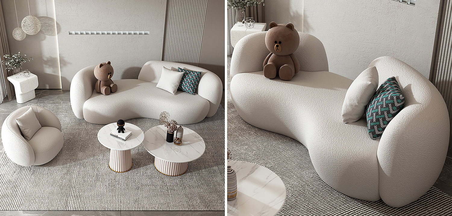 Диван Elliot White Boucle Collection Sofa Диван Elliot White Boucle Collection Sofa - Loft-Concept в Рязани